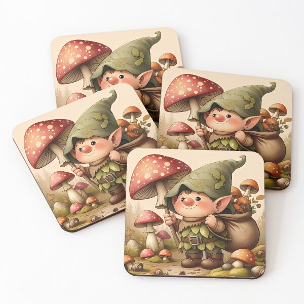 Item preview, The Little Mushroom Forager designed and sold by The Glitch Garden.