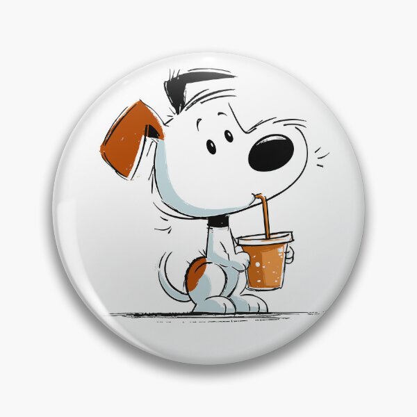 Item preview, Cute Baby Puppy Holding a Sippy Cup Cartoon Drawing designed and sold by LD ART.