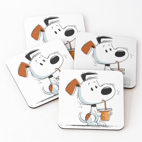 Item preview, Cute Baby Puppy Holding a Sippy Cup Cartoon Drawing designed and sold by LD ART.