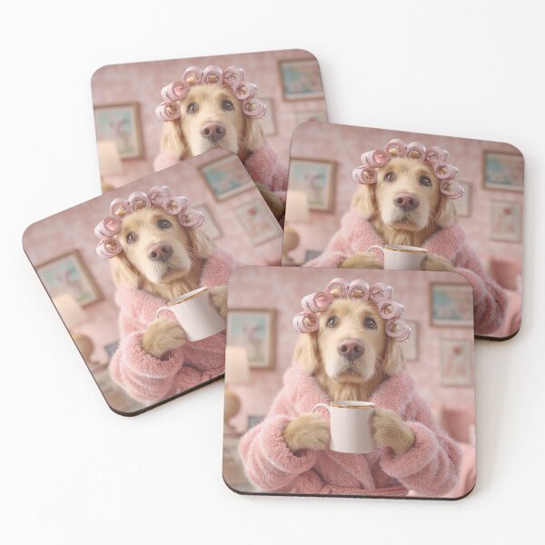 Item preview, Golden Retriever with Curlers designed and sold by Elisabeth Lucas.