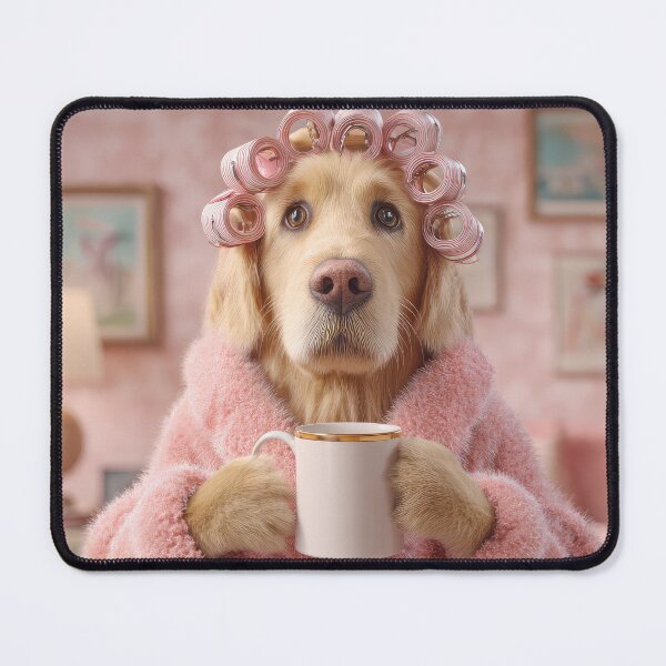 Item preview, Golden Retriever with Curlers designed and sold by Elisabeth Lucas.