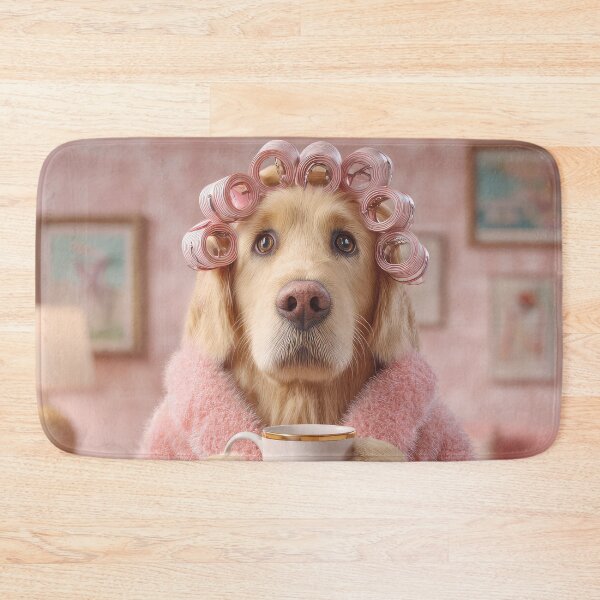 Item preview, Golden Retriever with Curlers designed and sold by Elisabeth Lucas.