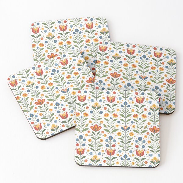 Item preview, Scandinavian Nordic Floral Folk Pattern designed and sold by Myra365Art.