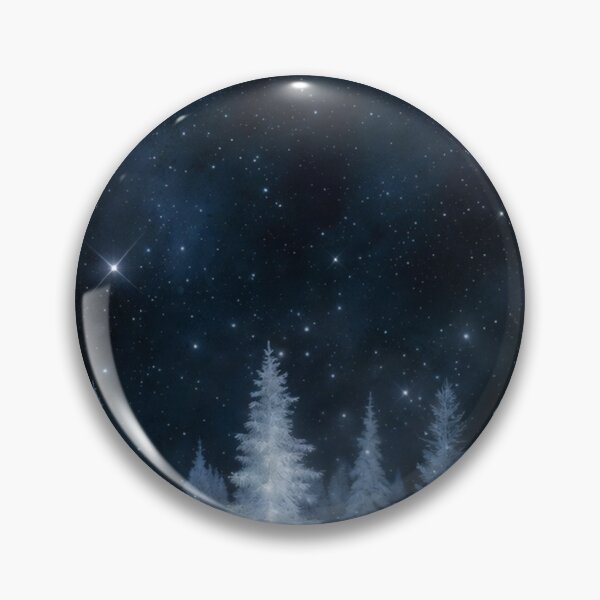 Item preview, Winter Night Forest Landscape designed and sold by SassyArtistry.