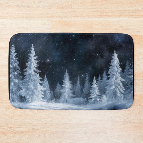 Item preview, Winter Night Forest Landscape designed and sold by SassyArtistry.