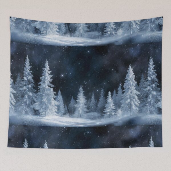 Item preview, Winter Night Forest Landscape designed and sold by SassyArtistry.