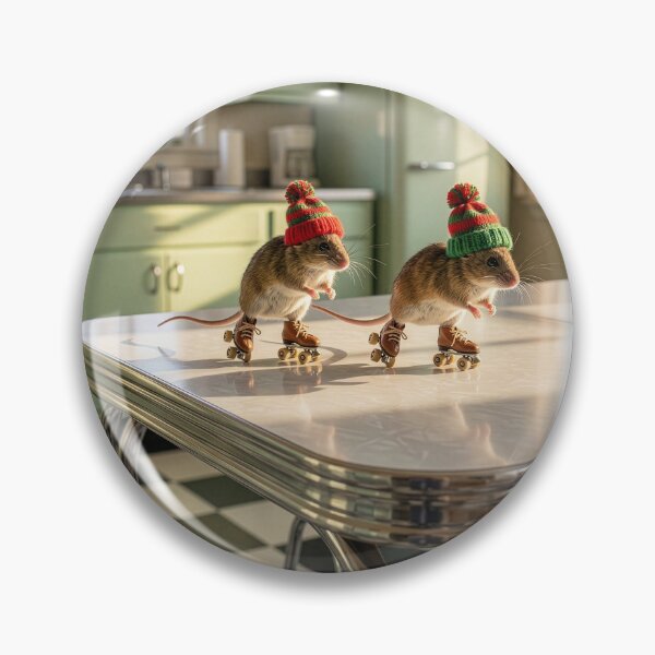 Item preview, Mice Roller Skating on a Kitchen Table designed and sold by Tridentulus.