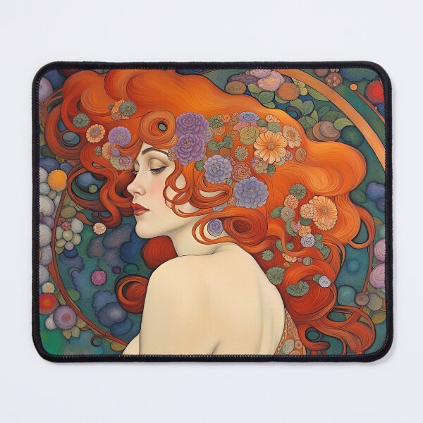 Item preview, Art Nouveau Beauty I gorgeous red haired woman designed and sold by Glimmersmith.