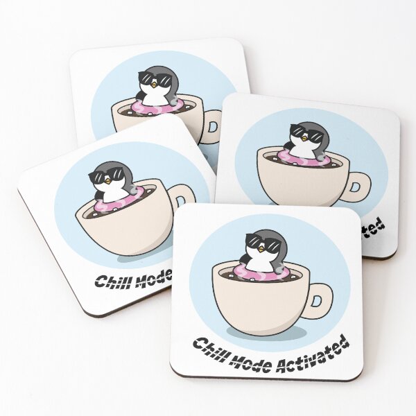 Item preview, Penguin floating in a cup of hot chocolate. Chill Mode Activated. designed and sold by WowStudiosAus.