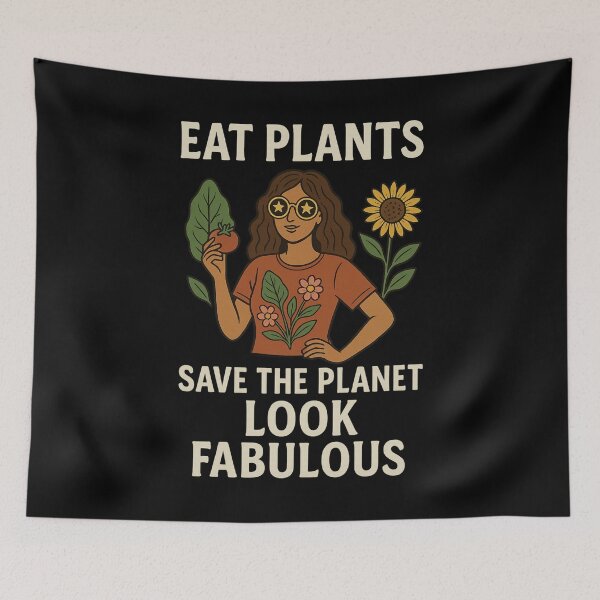 Item preview, Eat plants. Save the Planet. Look fabulous designed and sold by Nikki Krishna.