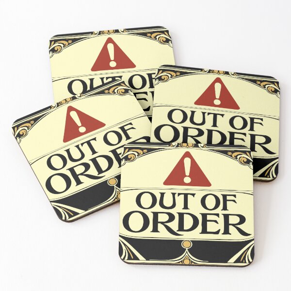 Item preview, OUT OF ORDER – Retro Vienna Secession Style Alert designed and sold by CryptoAuntie.