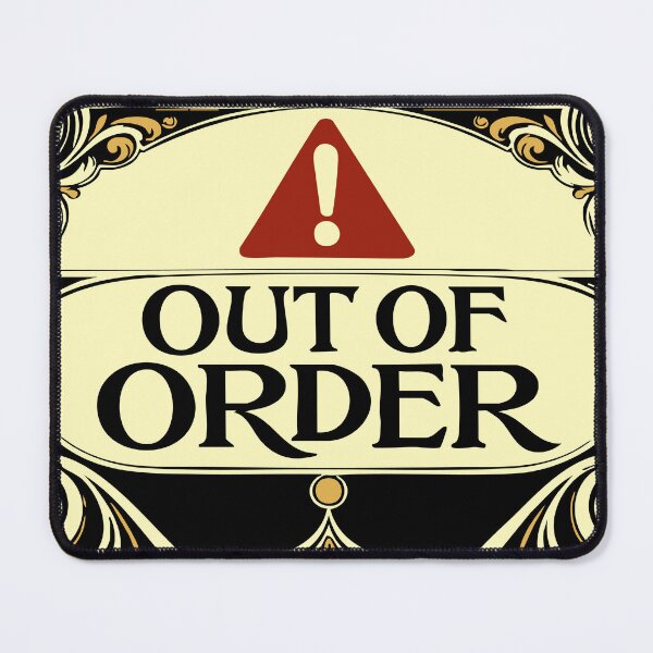 Item preview, OUT OF ORDER – Retro Vienna Secession Style Alert designed and sold by CryptoAuntie.