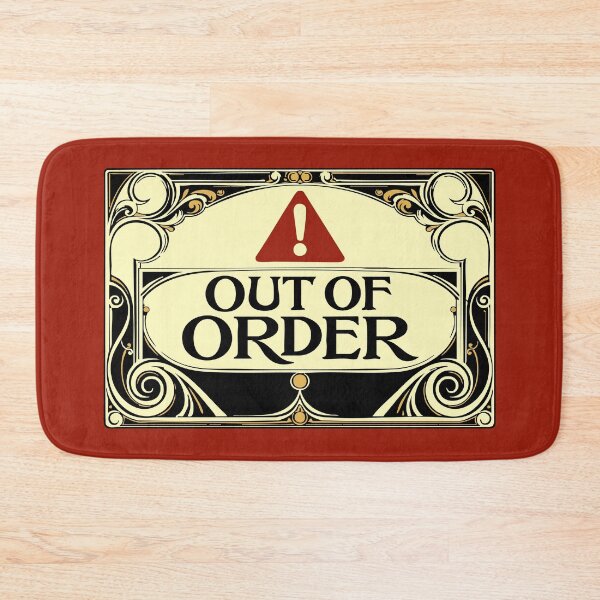 Item preview, OUT OF ORDER – Retro Vienna Secession Style Alert designed and sold by CryptoAuntie.