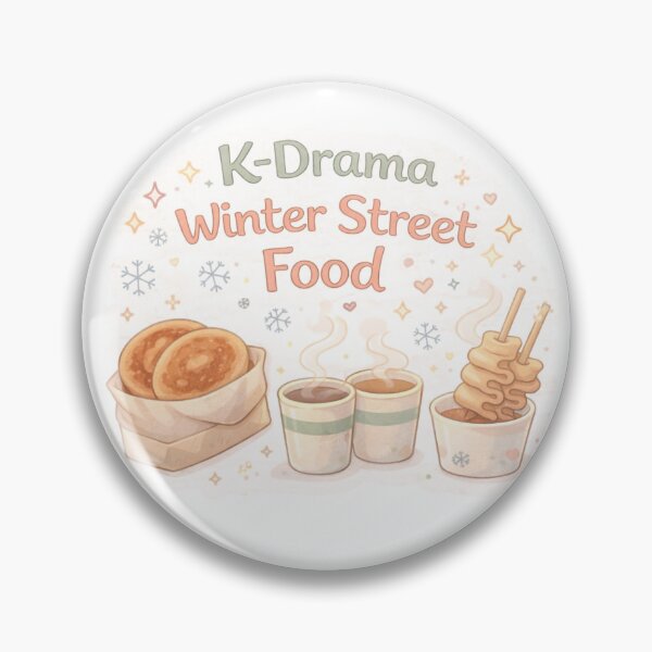 Item preview, K-Drama Winter Street Food | Cozy Korean Food Aesthetic Sticker designed and sold by Soft Seoul Studio.