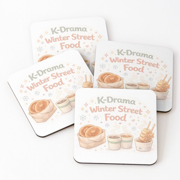 Item preview, K-Drama Winter Street Food | Cozy Korean Food Aesthetic Sticker designed and sold by Soft Seoul Studio.
