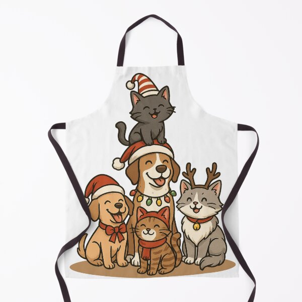 Item preview, Christmas Dogs and Cats – Cute Holiday Pattern designed and sold by Arte Cartoon From TagTeam Group.