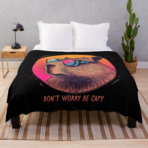 Item preview, Capybara Dont Worry Be Capy Funny Cute Be Happy Capybara designed and sold by vaharisanic.