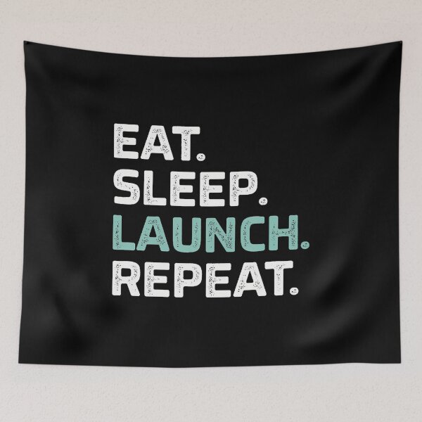 Item preview, Eat Sleep Launch Repeat - Vintage Style - designed and sold by scottsurswab.