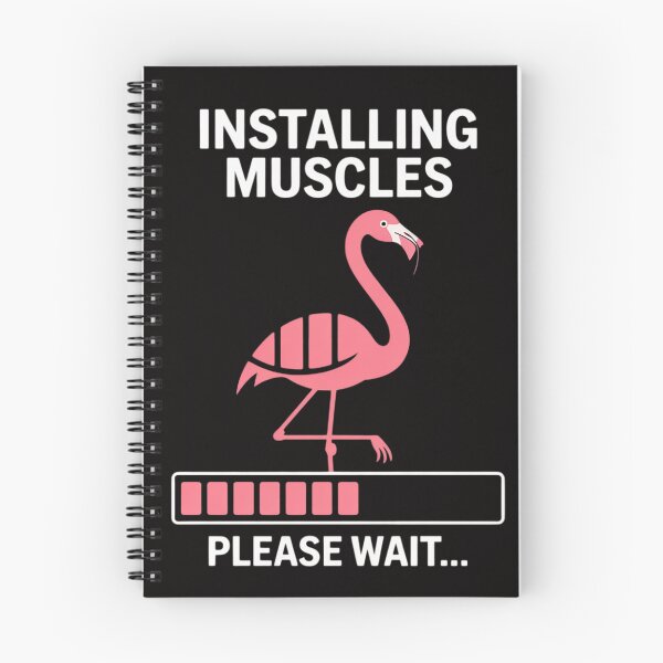Item preview, Installing Muscles Flamingo Exercise Fitness Motivation designed and sold by banbopbii.