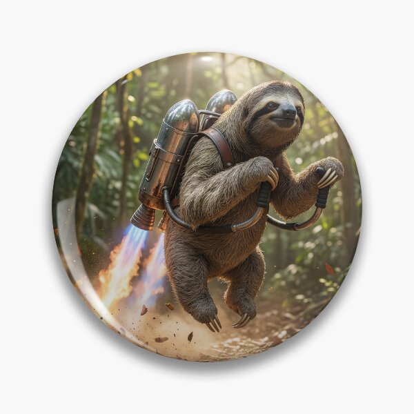 Item preview, Sloth in a Vintage 1960s Jetpack designed and sold by Tridentulus.