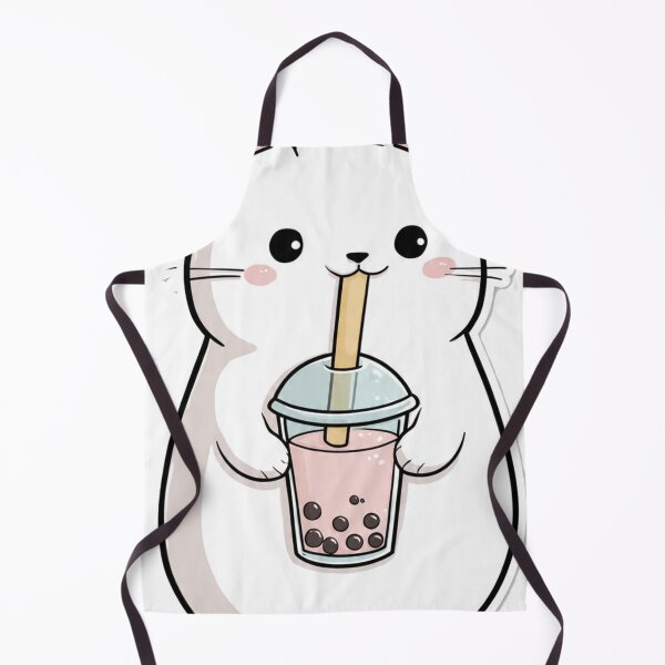 Item preview, Cute Cat Sipping Strawberry Bubble Tea designed and sold by ChinzorigBAY.