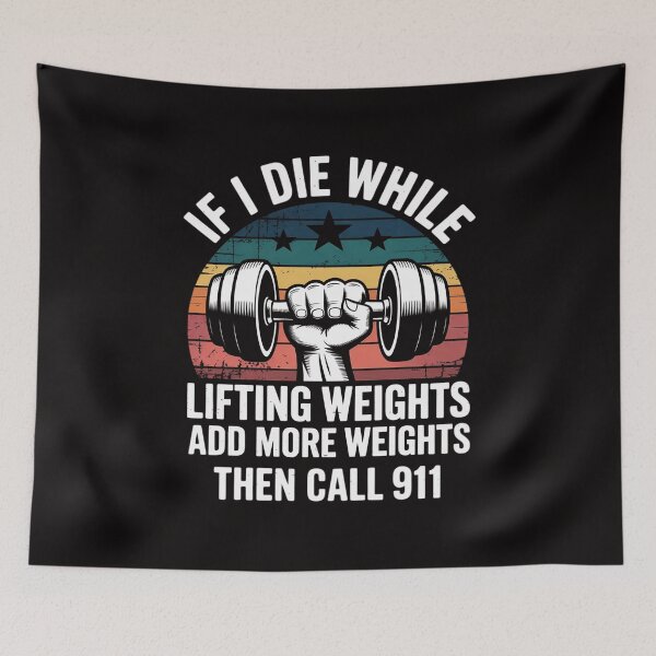 Item preview, If I Die While Lifting Weights - Workout & Gym Gift designed and sold by banbopbii.