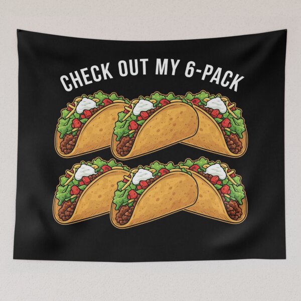 Item preview, 6 Pack Taco Shirt – Funny Fitness Gym Tee for Taco Lovers designed and sold by Alexis Art Collection.