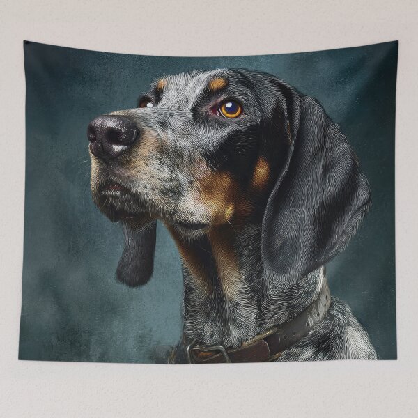Item preview, Blue Ticked Coonhound On Blue designed and sold by Elisabeth Lucas.