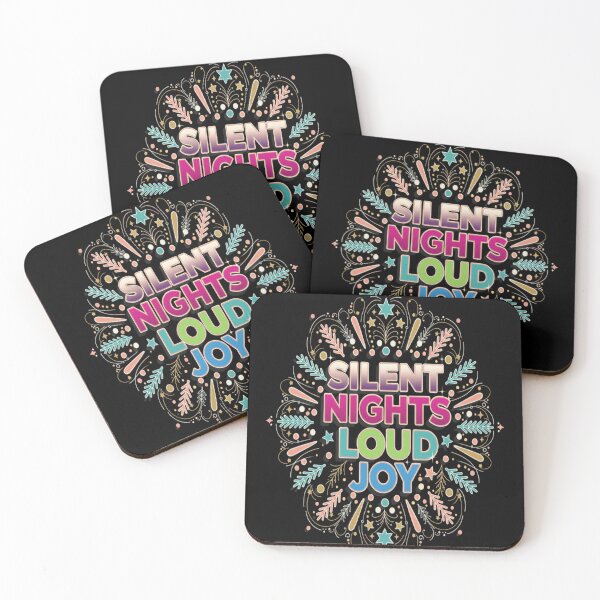 Item preview, Silent Nights Loud Joy-Colorful Christmas Quote Design designed and sold by Aarvya Fashion Club ( A.F.C ).
