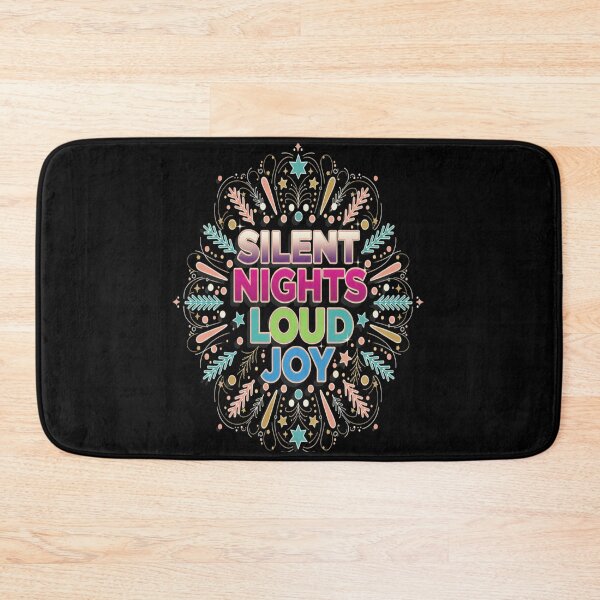 Item preview, Silent Nights Loud Joy-Colorful Christmas Quote Design designed and sold by Aarvya Fashion Club ( A.F.C ).