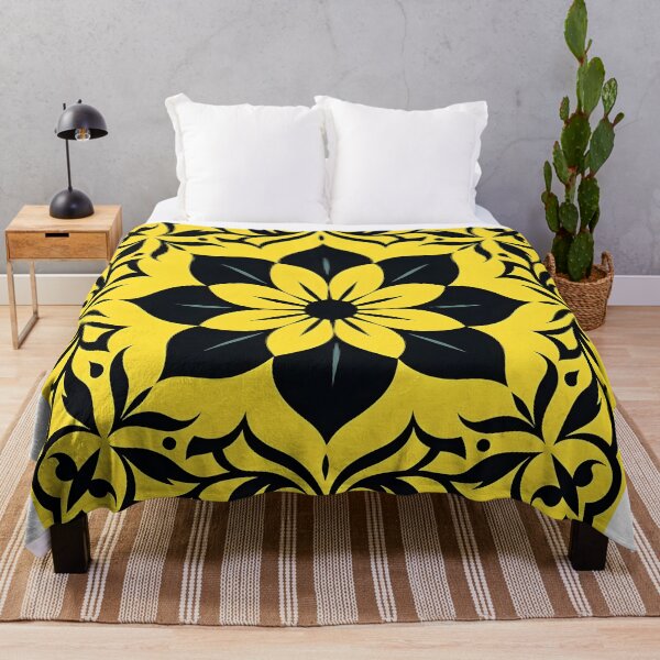 Item preview, Yellow and Back mandala products designed and sold by ShaDeS-AI-Art.