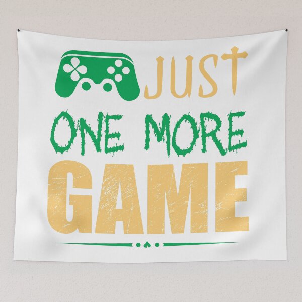 Item preview, Just One More Game – Funny Gamer Typography T-Shirt Design designed and sold by DesignsDrip.