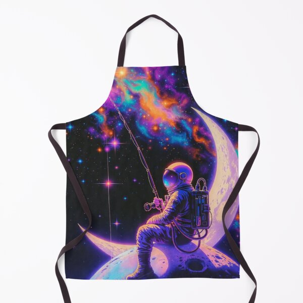 Item preview, Astronaut Fishing Stars on Crescent Moon designed and sold by ChinzorigBAY.