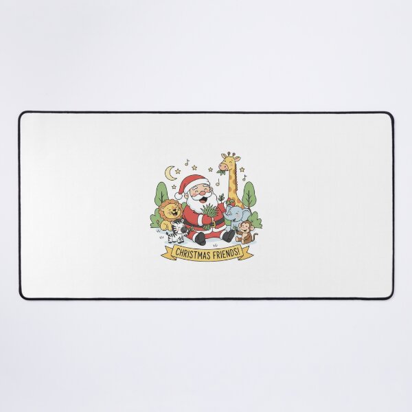 Item preview, Santa and Jungle Friends Cute Christmas Illustration designed and sold by Satpura punti baba .