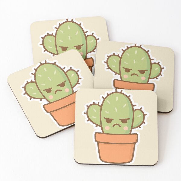 Item preview, Kawaii Grumpy Cactus designed and sold by Serge-Design.