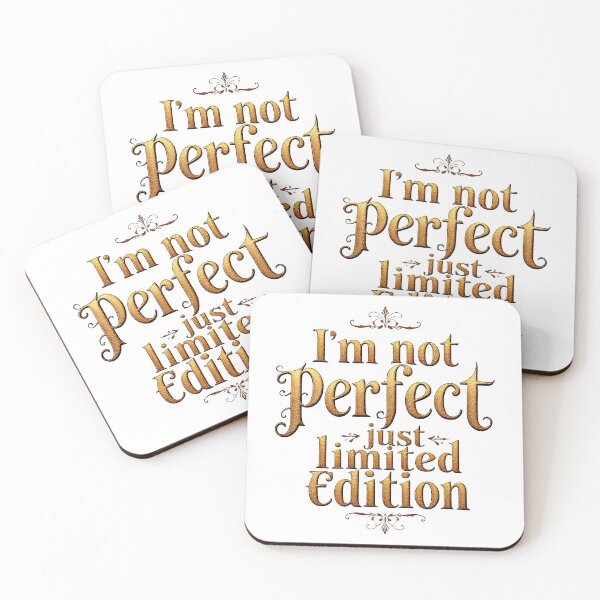 Item preview, Limited Edition Not Perfect - Elegant Golden Quote designed and sold by SholoStudio.