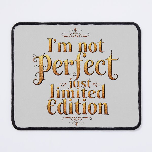 Item preview, Limited Edition Not Perfect - Elegant Golden Quote designed and sold by SholoStudio.