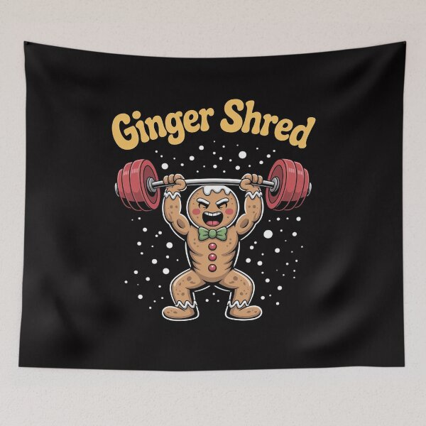 Item preview, Gingershred Gingerbread Man Gym Bodybuilding Christmas designed and sold by tlallimicrichi.