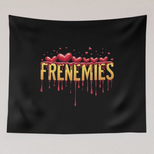 Item preview, FRENEMIES Dripping Hearts Design Funny Friendship Quote Sarcastic Humor Gift designed and sold by LUCKYHAPPYFINDS.