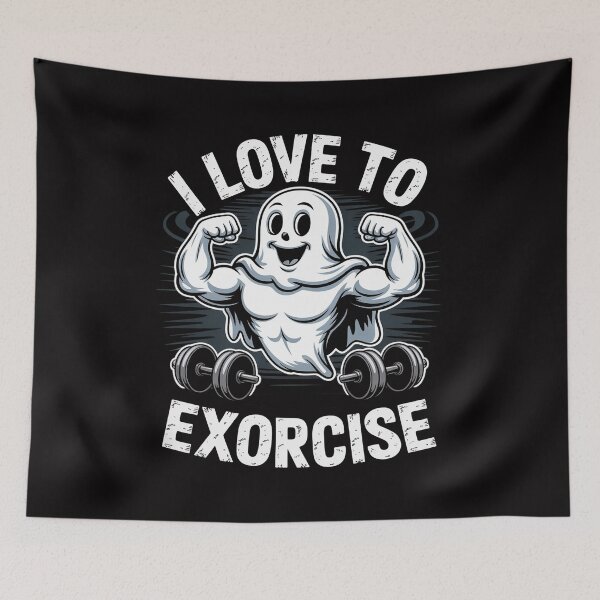 Item preview, Ghost Gym Workout Bodybuilding Humor Spooky Halloween designed and sold by tlallimicrichi.
