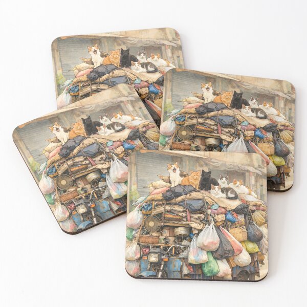 Item preview, The Traveling Feline Market on Wheels designed and sold by Auroracat2025.
