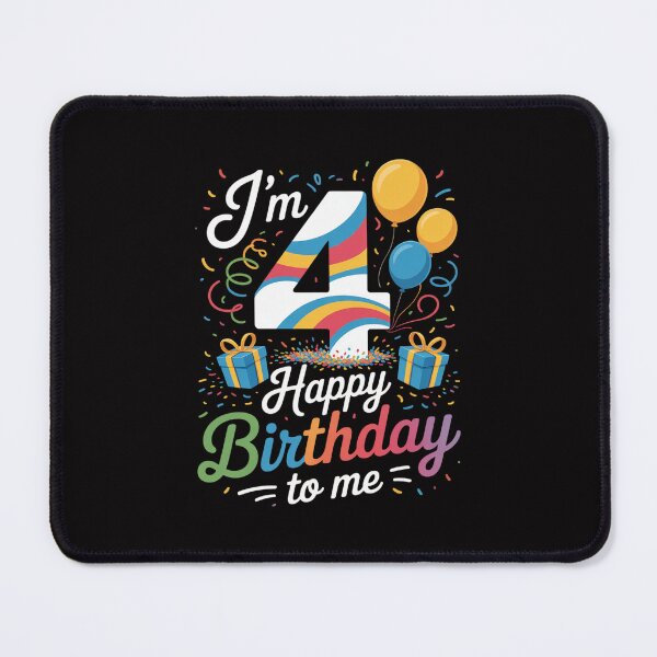 Item preview, Four 4yr 4th Happy Birthday To Me Boys Girls I'm 4 Years Old designed and sold by tlallimicrichi.