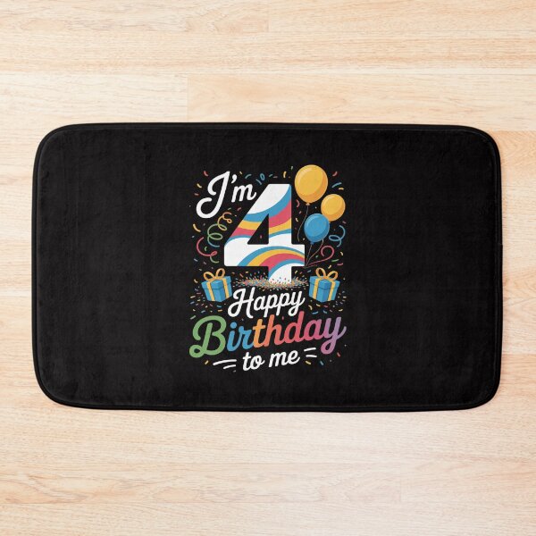 Item preview, Four 4yr 4th Happy Birthday To Me Boys Girls I'm 4 Years Old designed and sold by tlallimicrichi.