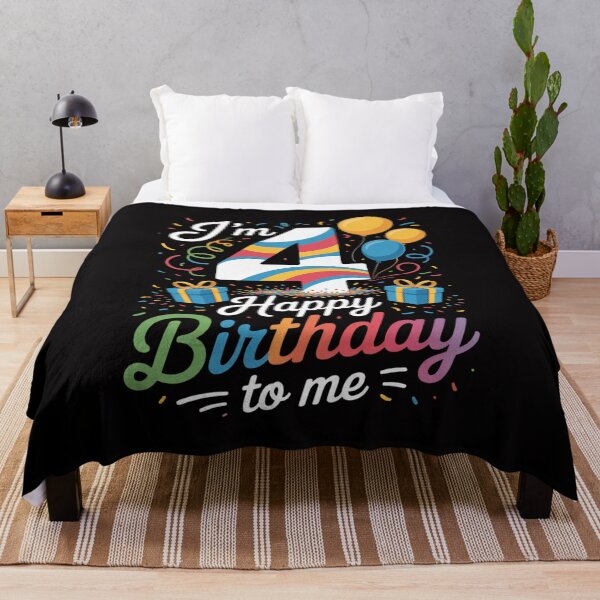 Item preview, Four 4yr 4th Happy Birthday To Me Boys Girls I'm 4 Years Old designed and sold by tlallimicrichi.