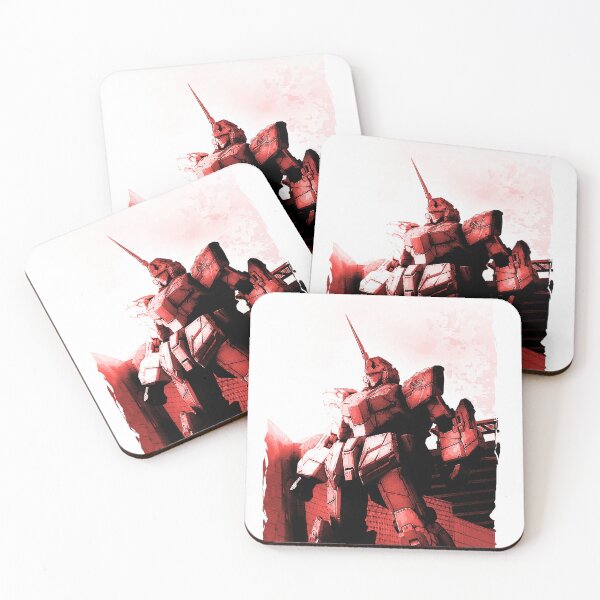 Item preview, unicorn Gundam art Digital Artwork red frame designed and sold by sabartgunpla.