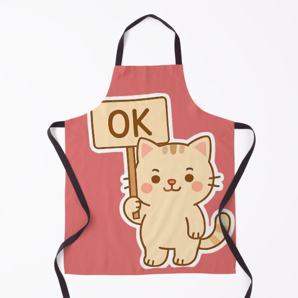 Item preview, Kawaii cat with "OK" sign designed and sold by Serge-Design.