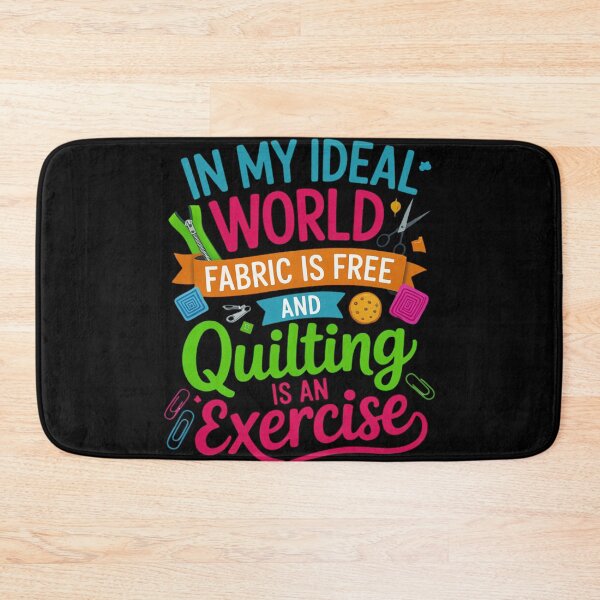 Item preview, Fabric is Free and Quilting Is An Exercise designed and sold by duolastgend.