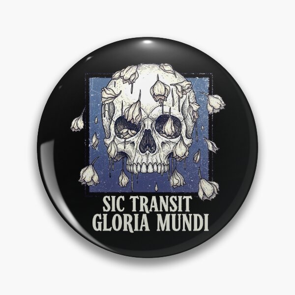 Item preview, Sic Transit Gloria Mundi Skull with Wilted Petals designed and sold by nuel-art.