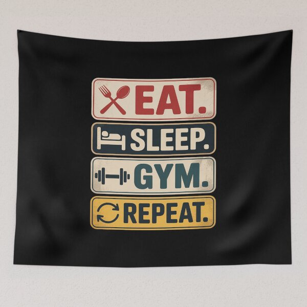 Item preview, Eat Sleep Gym Repeat Workout designed and sold by duolastgend.