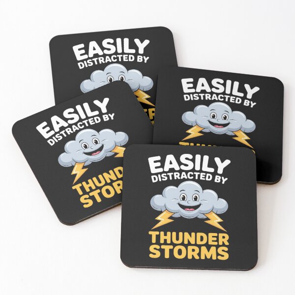 Item preview, Easily Distracted By Thunderstorms - Weather Meteorologist designed and sold by duolastgend.